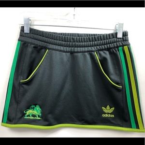 Adidas Jamaican Rasta Fleece Mini Skirt RARE